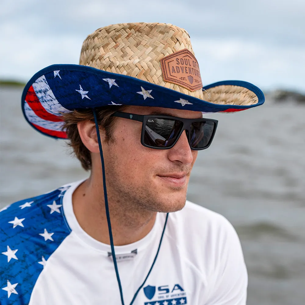 Cowboy Straw Hat | American Flag