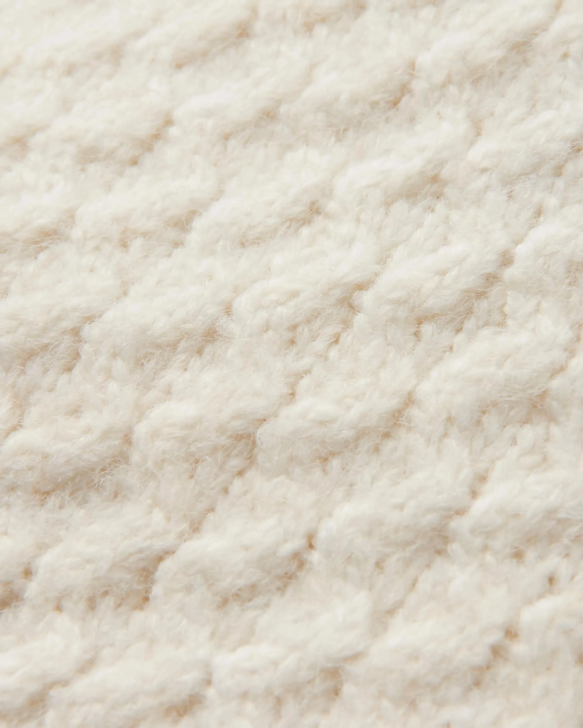 Cozy Cable Recycled Knitted Jumper - Off White