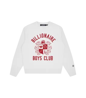 CREST LOGO CREWNECK - WHITE