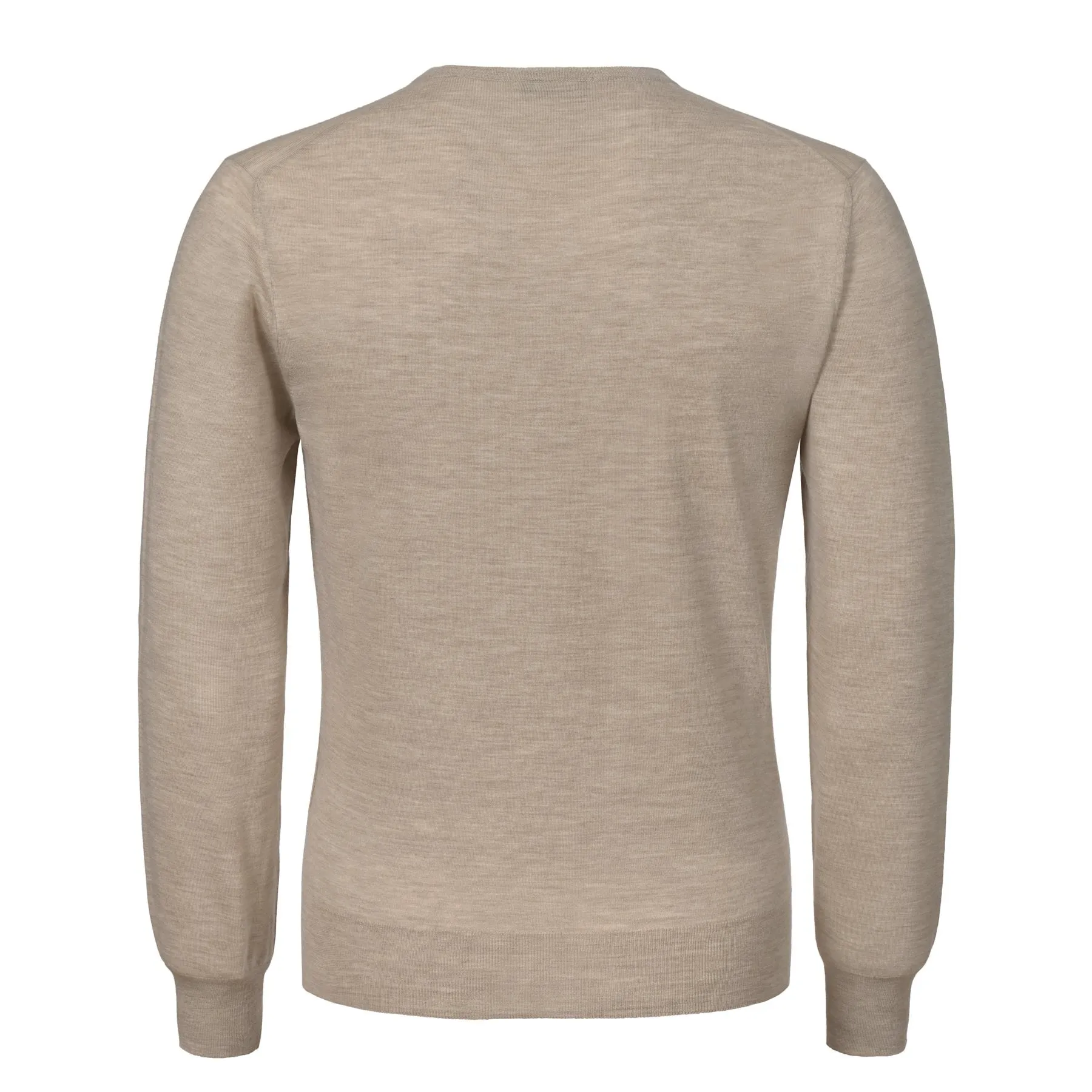 Crew-Neck Super Soft Wool Sweater in Beige