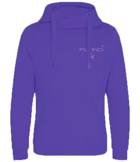 Cross Neck Hoodie | Dark Purple