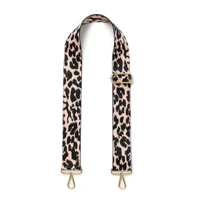 Crossbody Strap - Blush Pink Cheetah Print (Gold Hardware)