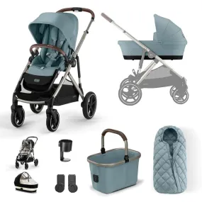 Cybex Gazelle S Essential Bundle - Taupe / Sky Blue