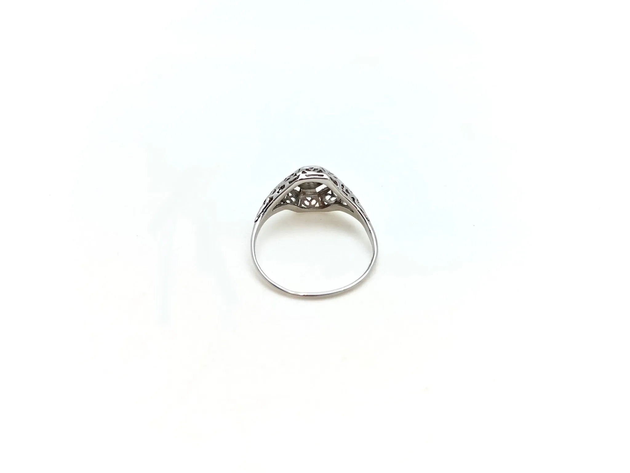 Deco Diamond Hexagon Ring (18k, 6.75)