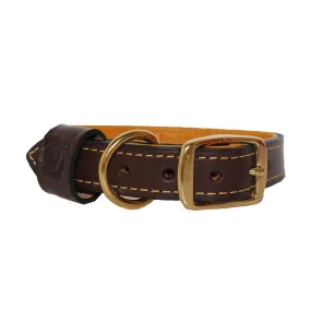 Deer Hide Lined Leather Dog Collar