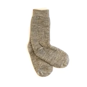 Double Face Merino   Cotton Socks - Army Green