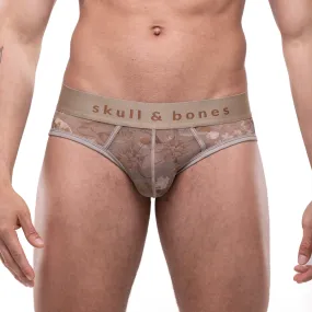 Dutch Floral Mesh Brief Tan