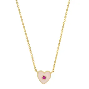 Enamel Heart Necklace