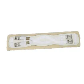 Equi-Prene Elastic Wool Lined Dressage Girth white