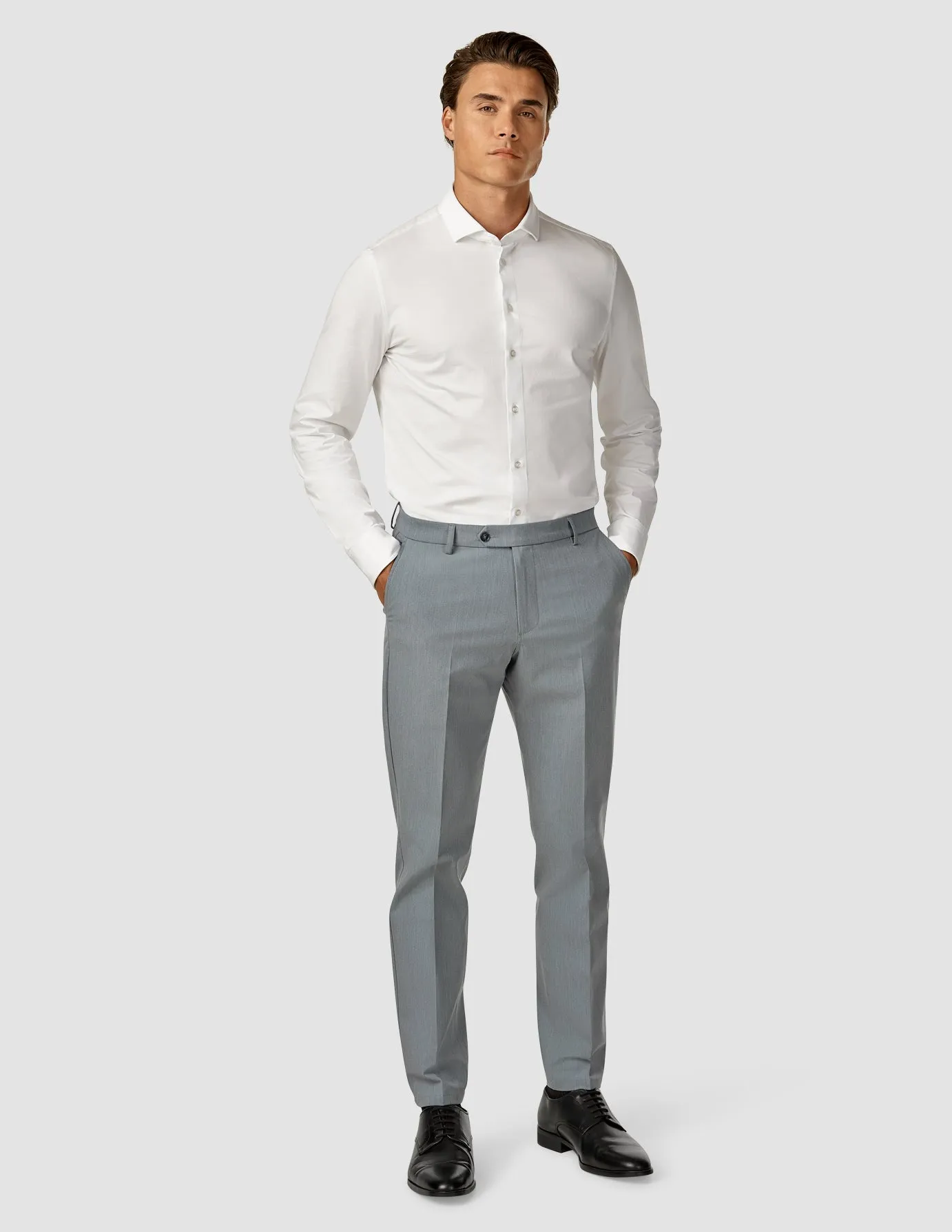 Essential Suit Pants Regular Light Blue Melange