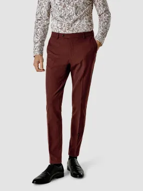 Essential Suit Pants Slim Mahogany