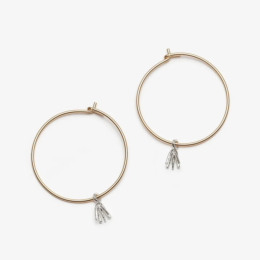 Firework Hoop Earrings - Gold Filled  - 50 mm, 30 mm or 20 mm