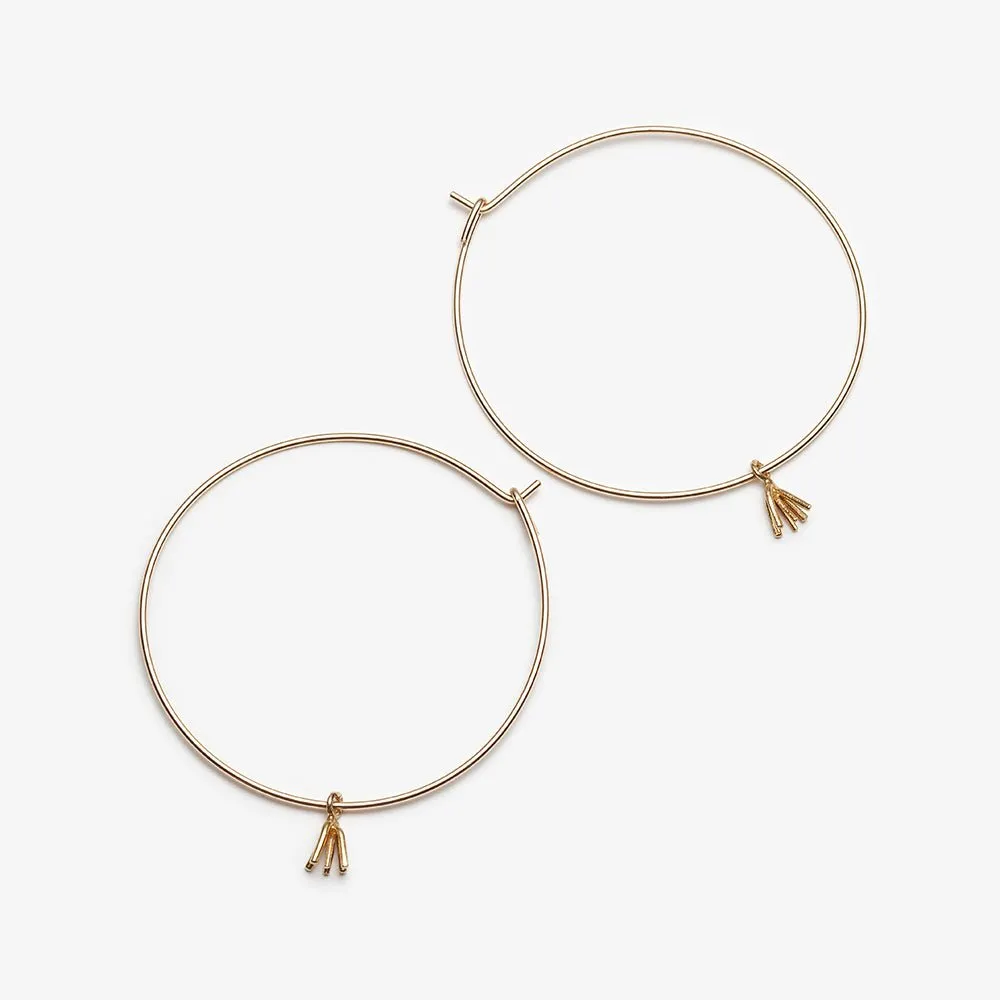 Firework Hoop Earrings - Gold Filled  - 50 mm, 30 mm or 20 mm