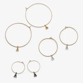 Firework Hoop Earrings - Gold Filled  - 50 mm, 30 mm or 20 mm