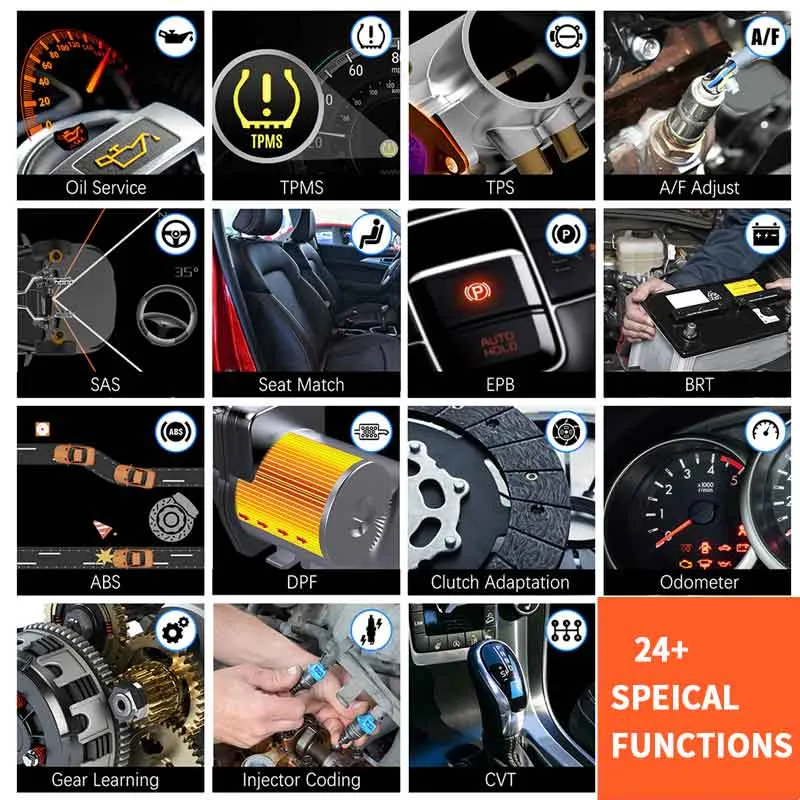 Foxwell GT60 Plus Full System Diagnostic Scanner With Bi-Directional Test And 24  Special Functions