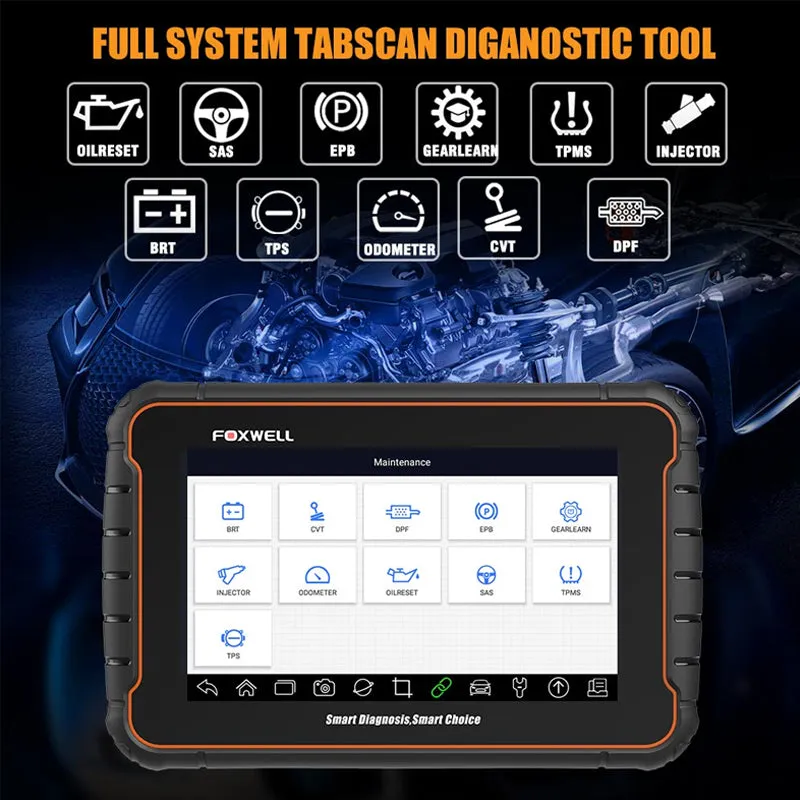 Foxwell GT60 Plus Full System Diagnostic Scanner With Bi-Directional Test And 24  Special Functions