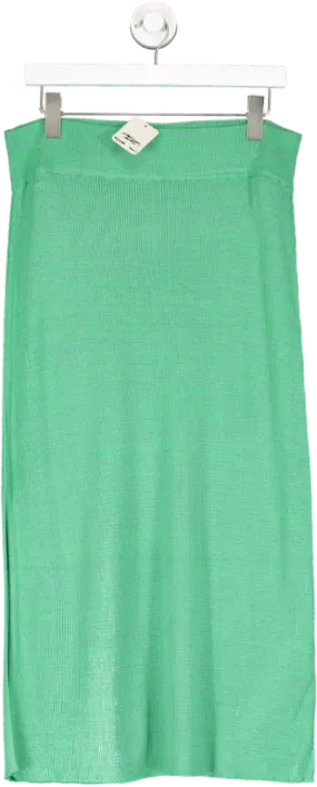 Free People Green Golden Hour Midi Skirt UK XL