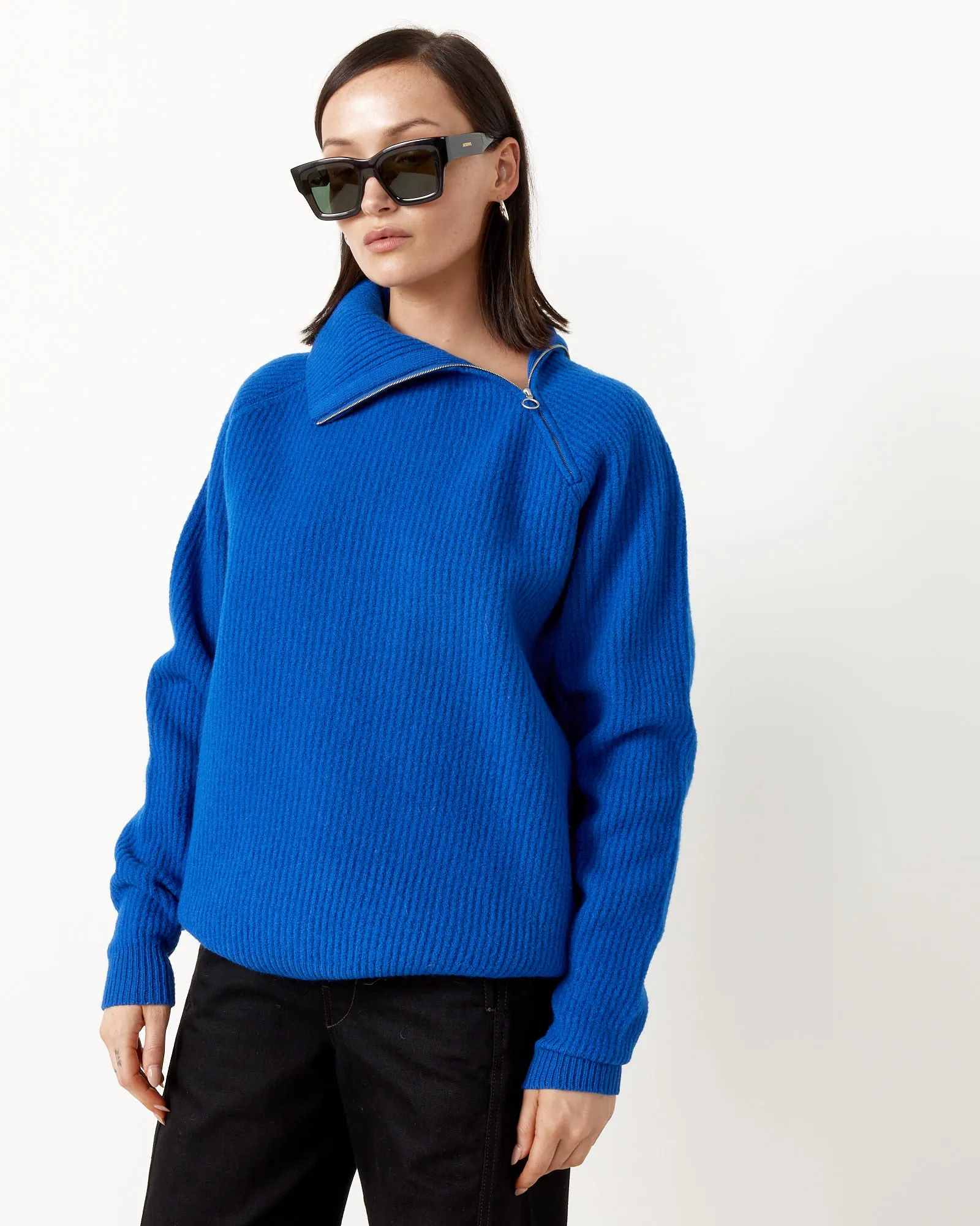 French Merino Zip Pullover