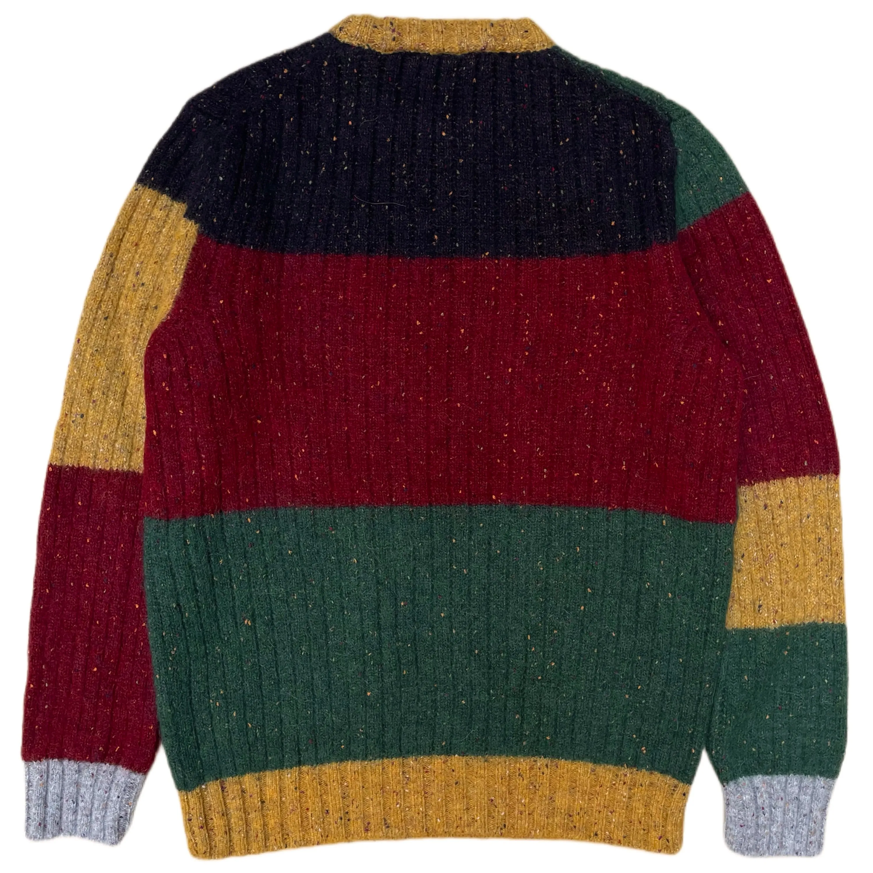 FRESH Issey Multi Colorblock Crew Neck Wool Sweater