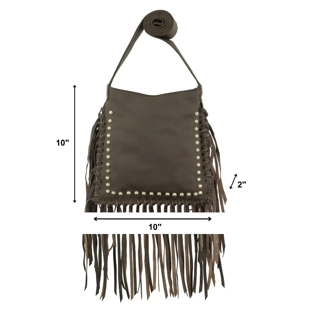 Fringed Cowgirl Messenger Crossbody w/ Hair-On Hide