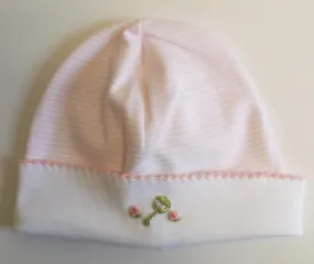 Girls Pink Striped Hat