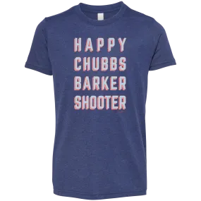 Golf Happy Chubbs Barker Shooter Kids T-Shirt