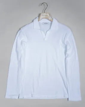 Gran Sasso Toweling Capri Collar Shirt / White