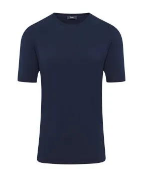 Herno Superfine Short Sleeve Stretch T-shirt (Navy)