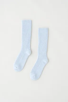 Highlands Sweater Socks in Blue Fog