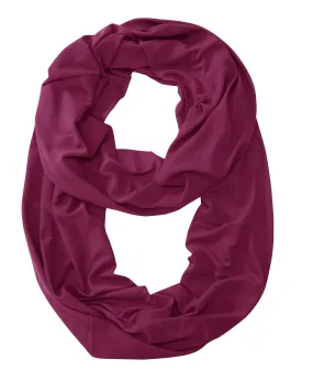 Hot Pink Peach Couture All Seasons Jersey Woven Cotton Infinity Loop Scarf