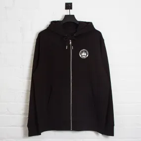 Illegal Rave Crest - Zipped Hood - Black