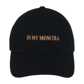 'In My Mom Era' Baseball Cap in Black