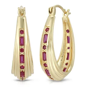 Inner Light Hoops- Ruby