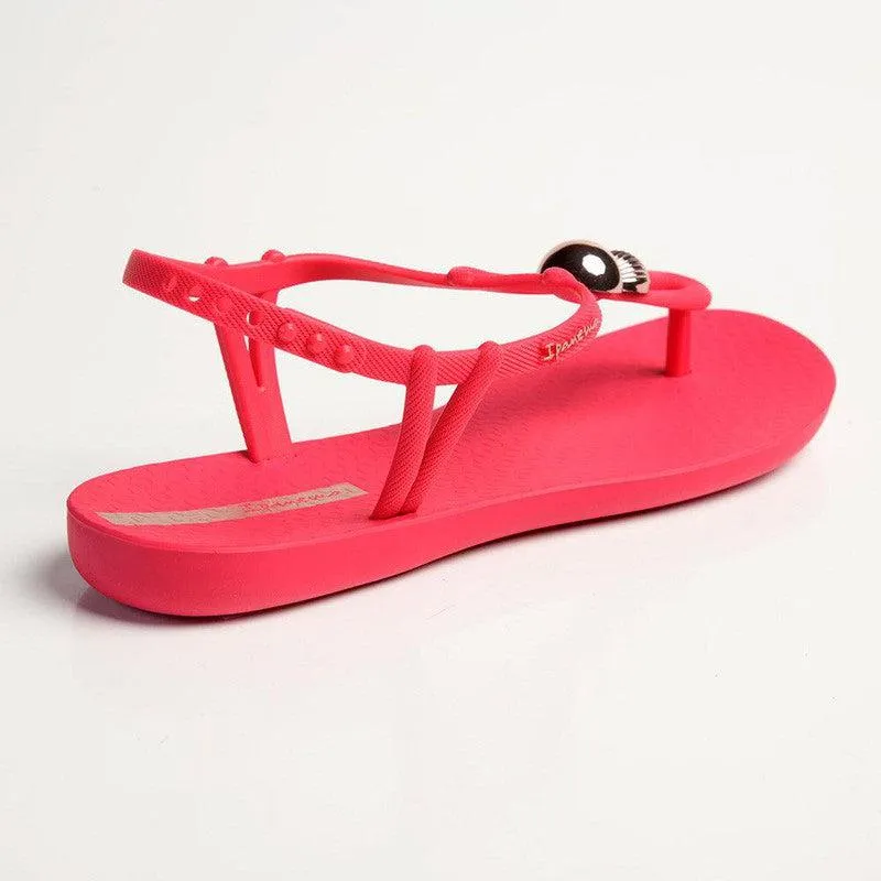 Ipanema Kai Button Trim Thong Sandals - Pink/Bronze