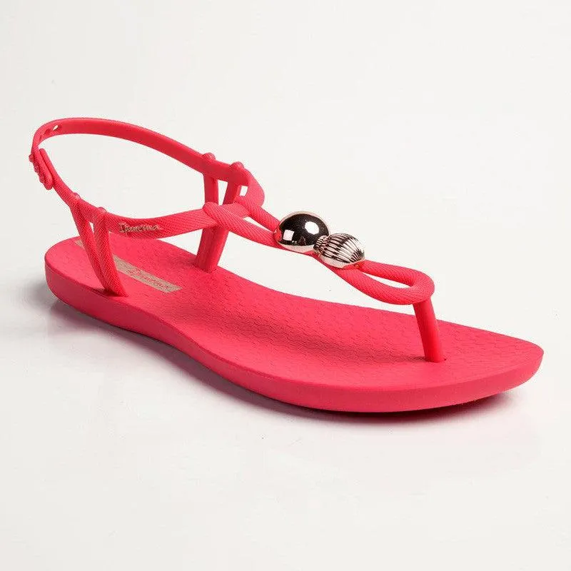 Ipanema Kai Button Trim Thong Sandals - Pink/Bronze