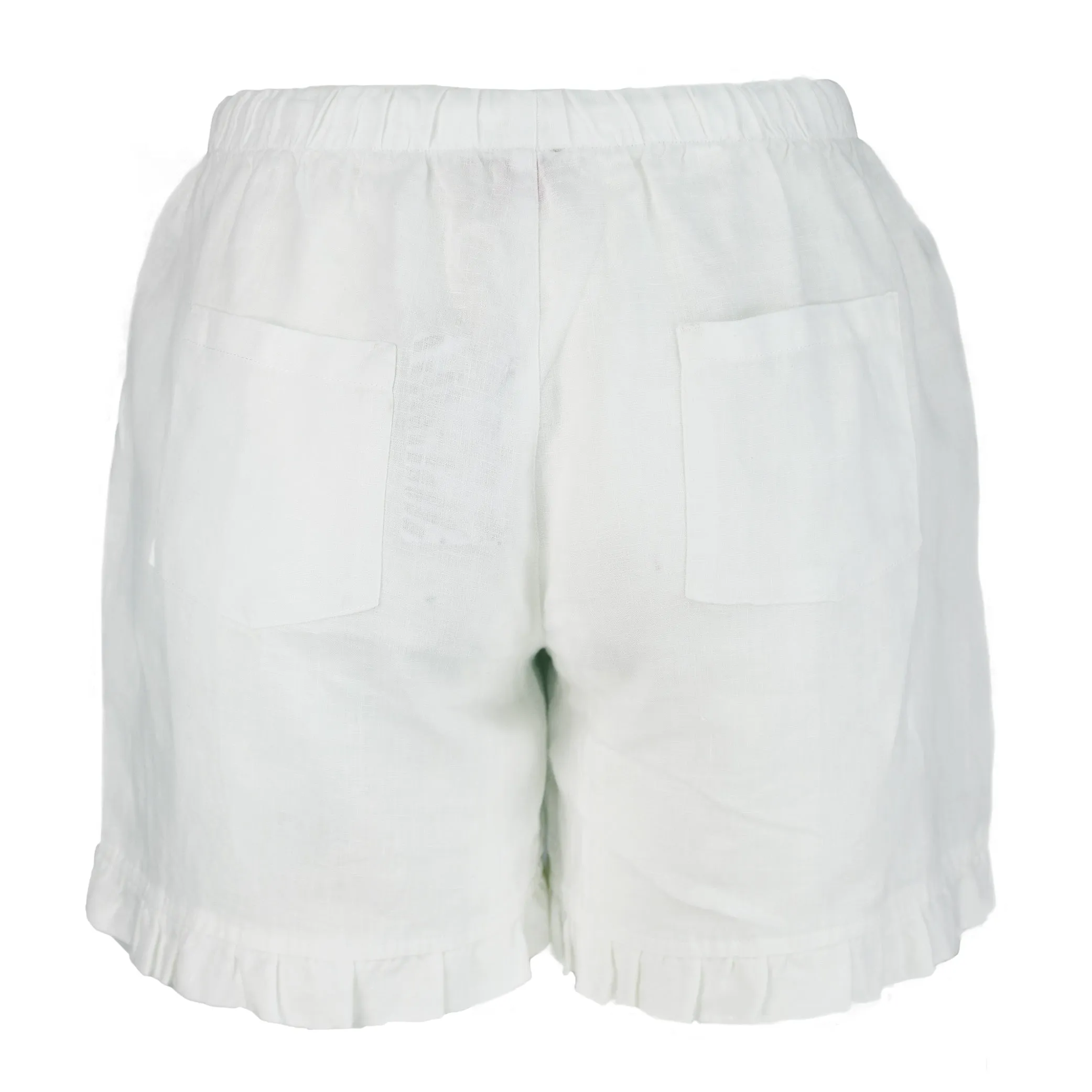 IS Wendy Ruffle Hem Short White