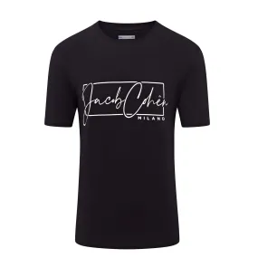 Jacob Cohen Signature Milano Short Sleeve T-shirt (Black)