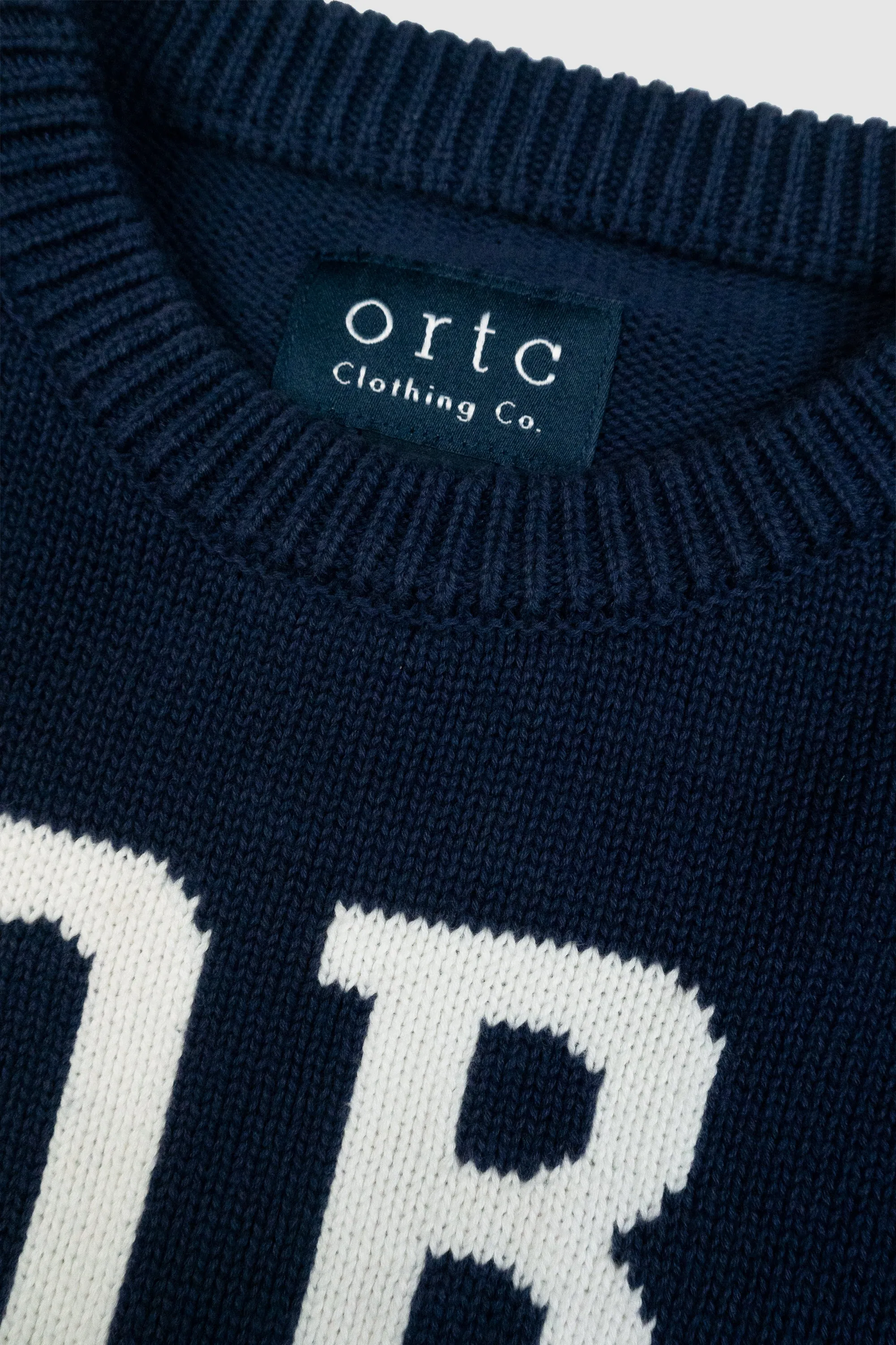 Jnr Original Logo Knit Crew French Navy