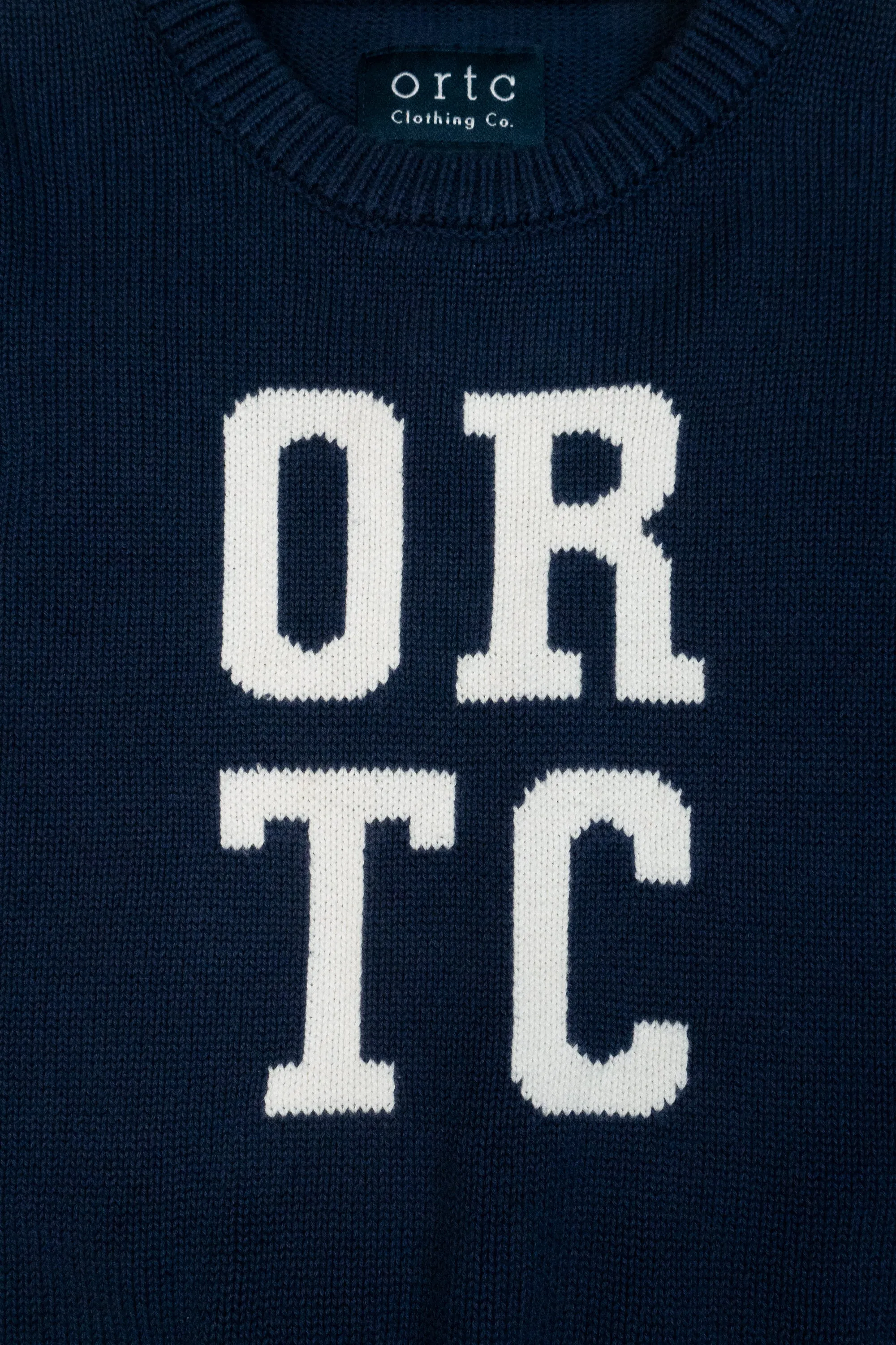 Jnr Original Logo Knit Crew French Navy