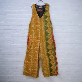 kantha Upcycled Wide Leg Bohemian Jumpsuit