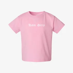 kids ridin' dirty 1996 logo s/s tee (pink)