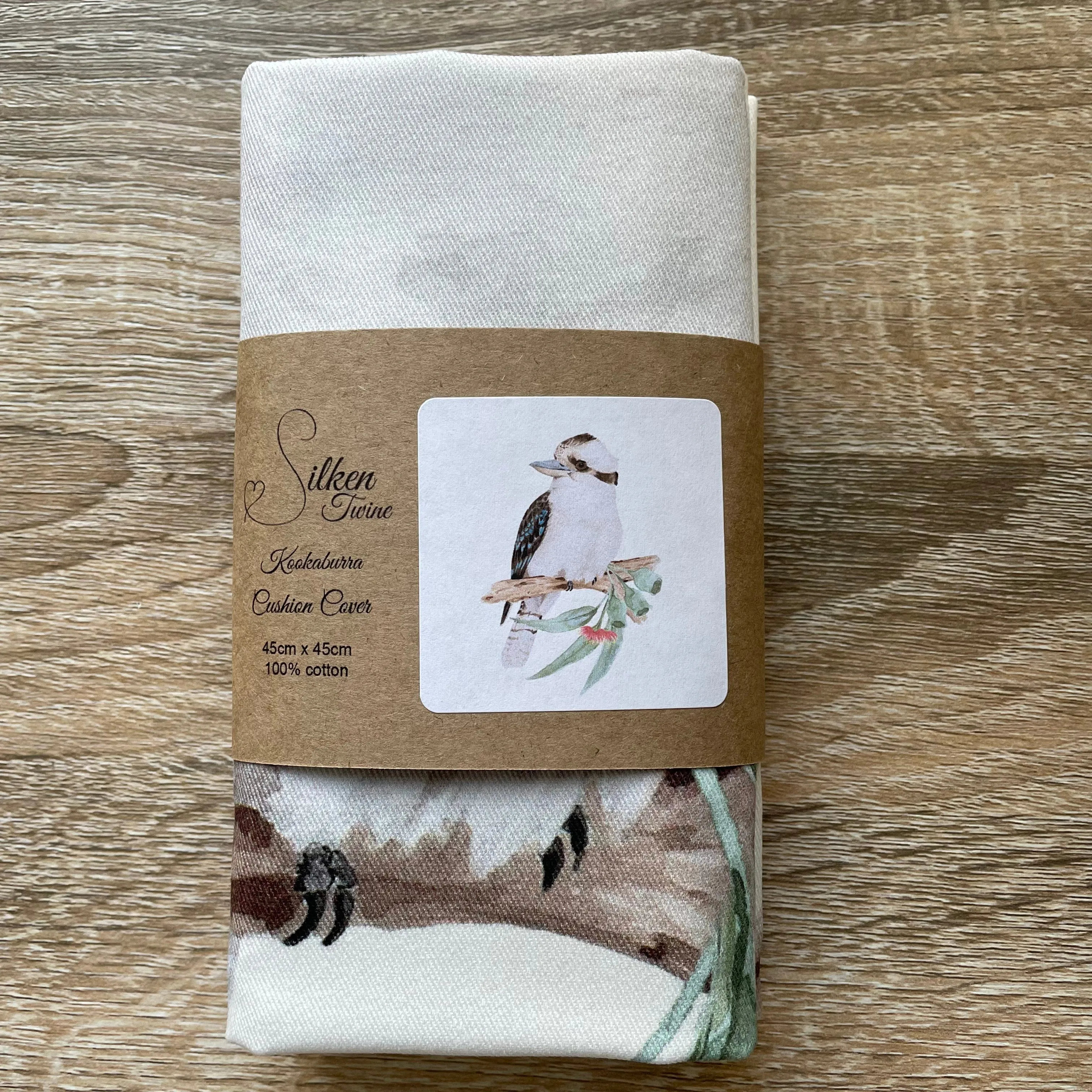 Kookaburra Cushion Cover Cotton Drill