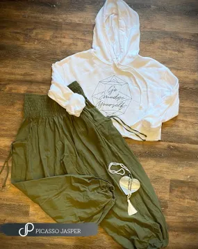 Last one! Go Smudge Yourself   Army Cotton Magic Pants   Crystal, Sweatshirt Bundle!