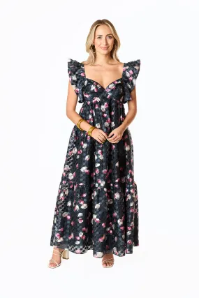 Lilly Sweetheart Neckline Maxi Dress - Twilight