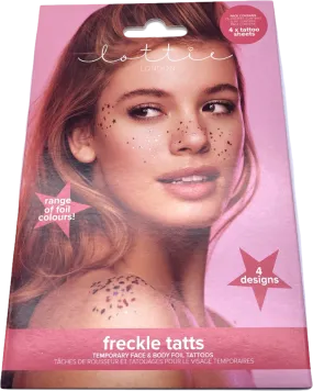 Lottie Metallic Face & Freckle Temporary Tattoos 4 Sheets