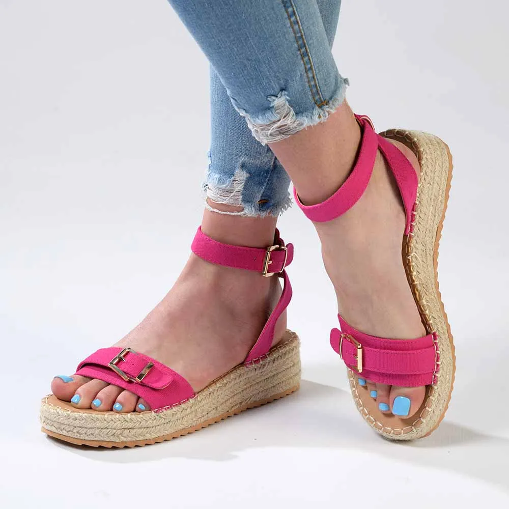 Madison Lettie Fashion Comfort Sandals - Fuschia