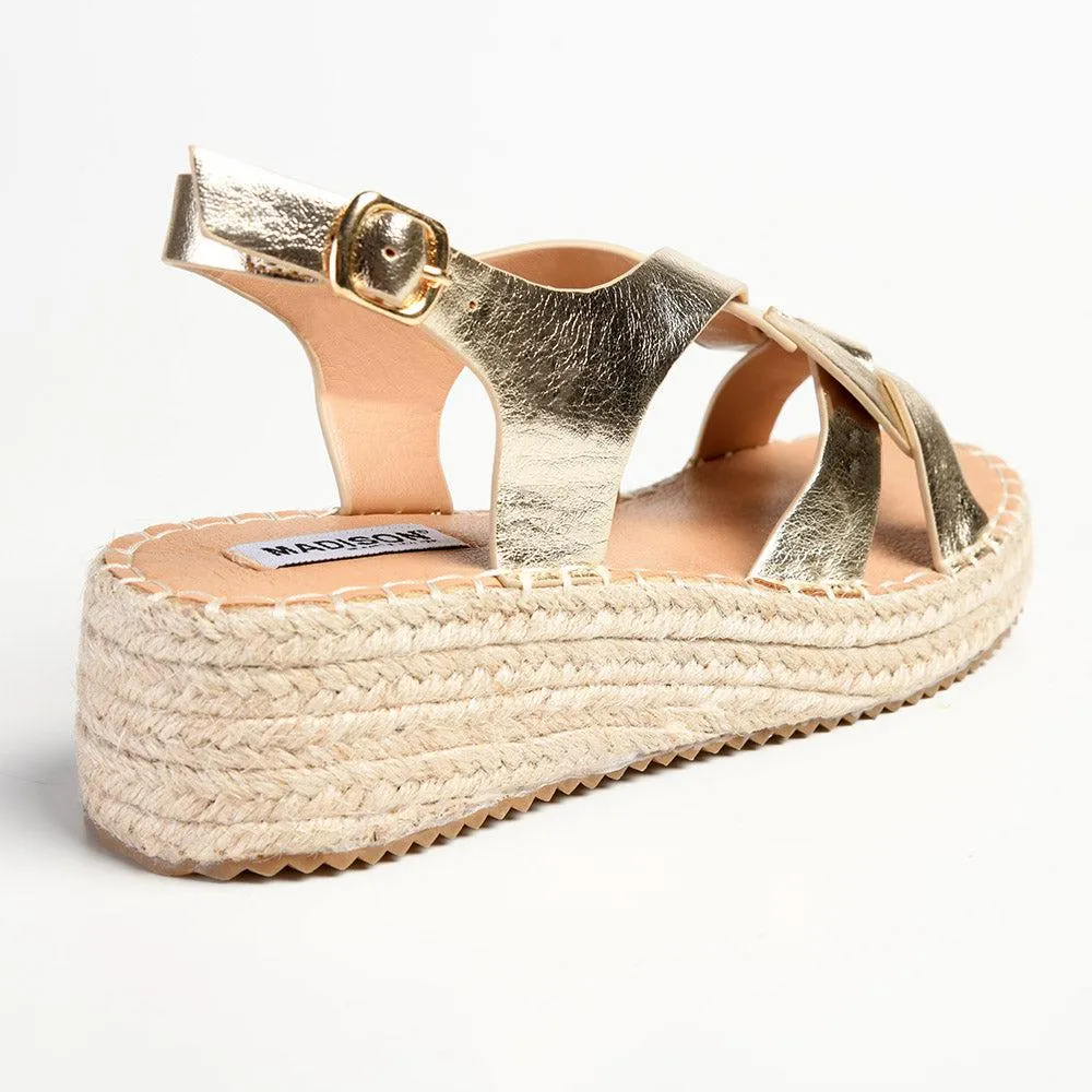 Madison LIberty Fashion Comfort Sandals - Gold