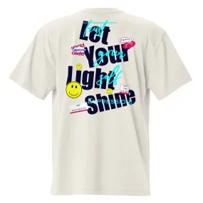 Men's Let Your Light Shine Oversized Faded T-shirt