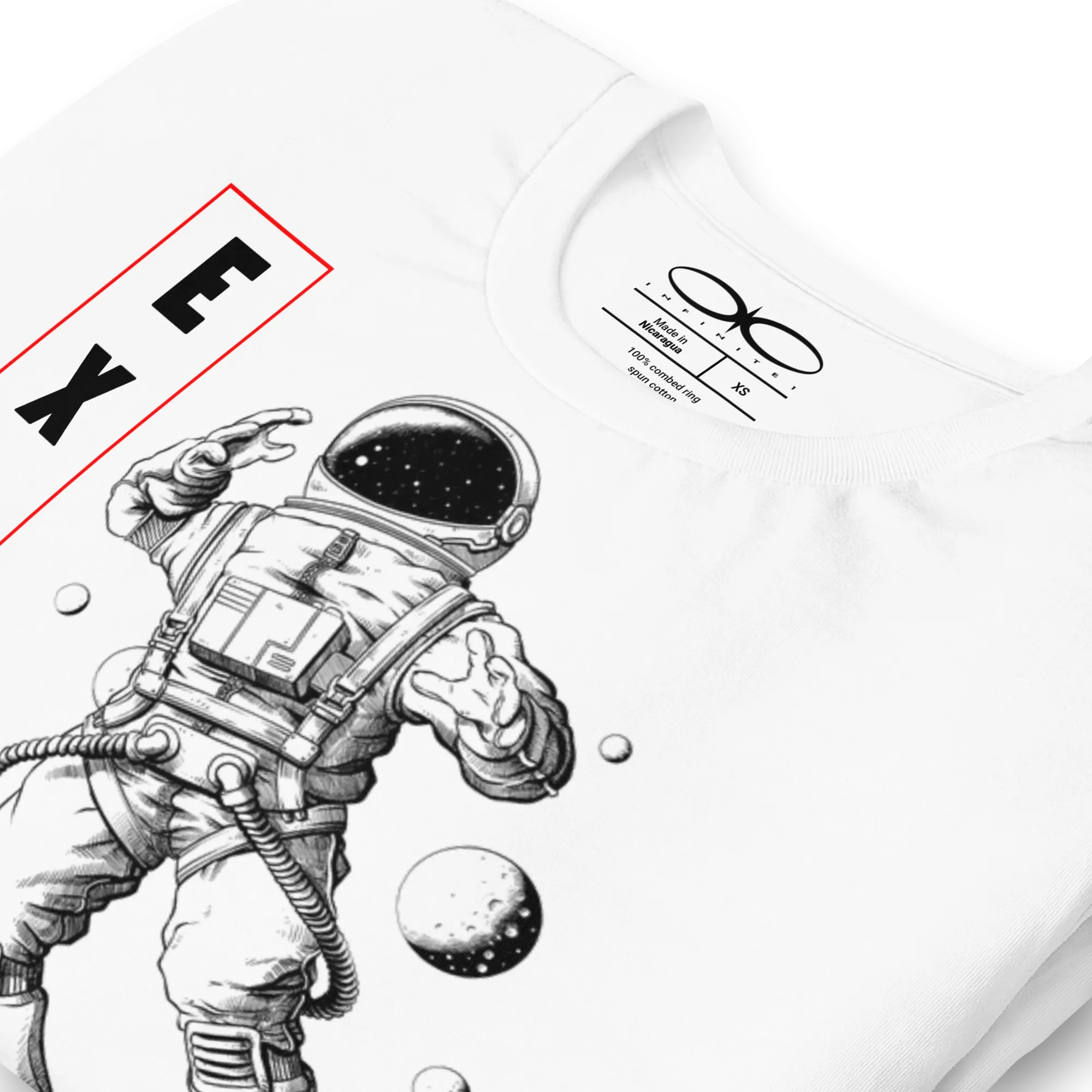 Men's Slogan And Spaceman Graphic Tee