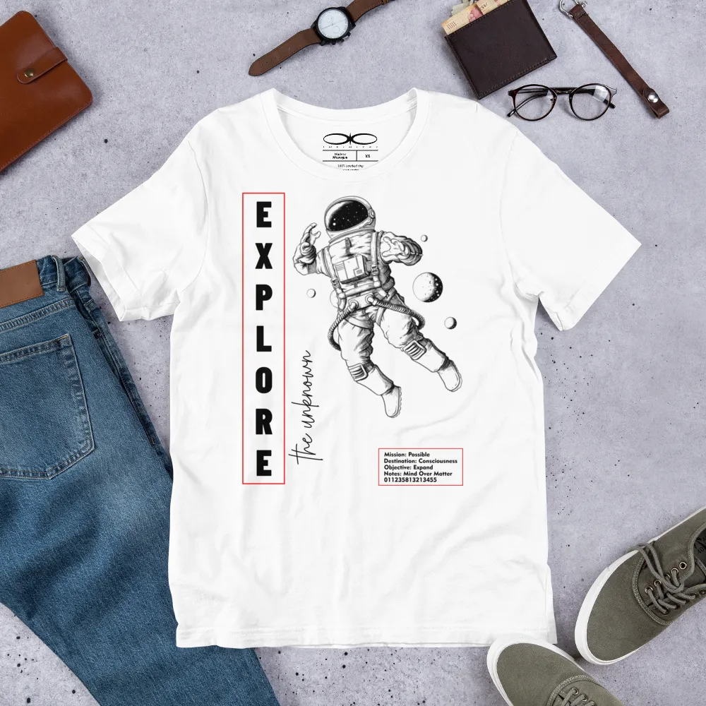 Men's Slogan And Spaceman Graphic Tee